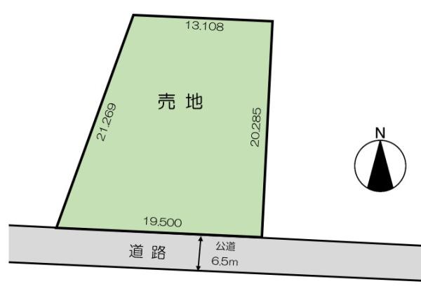 建築条件なし土地　八街市　山田台の間取り画像