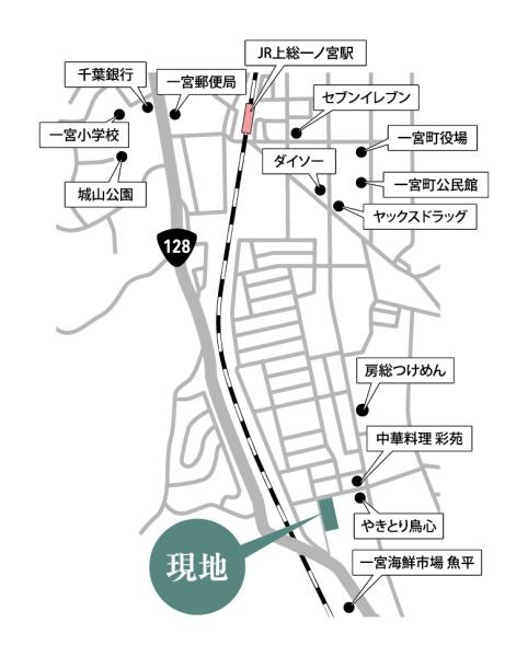 長生郡一宮町東浪見・全６区画・Ｃの現地案内図画像
