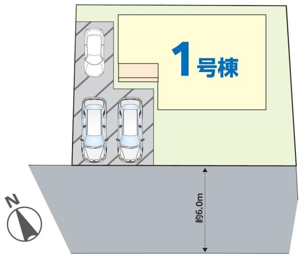 成田市　土屋　２　全１棟　１号棟の区画図画像
