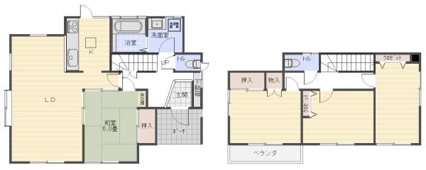 山武市　美杉野１丁目（さんむし　みすぎの）の間取り画像