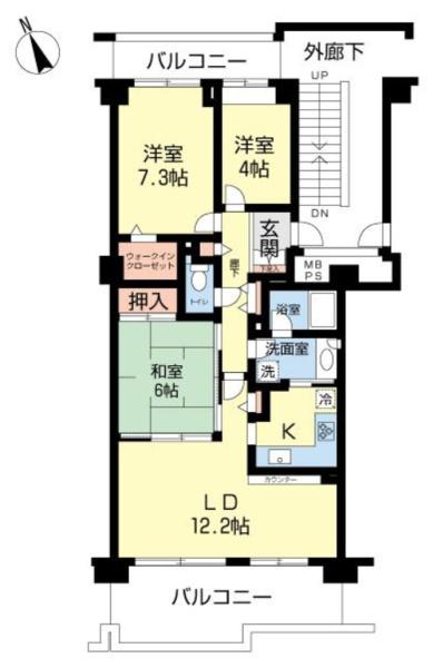 あすみが丘ガーデンコート杜の街参番館の間取り画像
