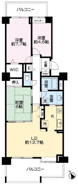 あすみが丘ガーデンコート杜の街五番館の間取り画像