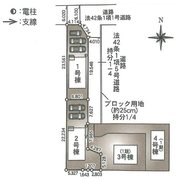 クレイドルガーデン　四街道市大日　第26　２期１号棟の区画図画像