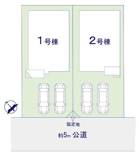 四街道市　旭ヶ丘１１期　全２棟　２号棟の区画図画像