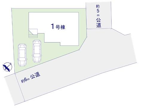 四街道市つくし座２丁目　７期　全１棟　１号棟の区画図画像
