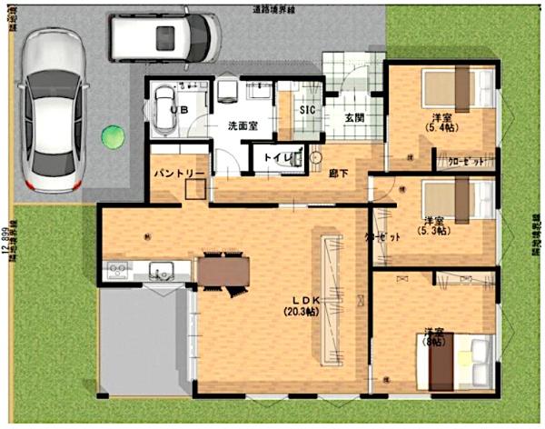 comZVillage東金市田間・全11区画・9号棟の間取り画像