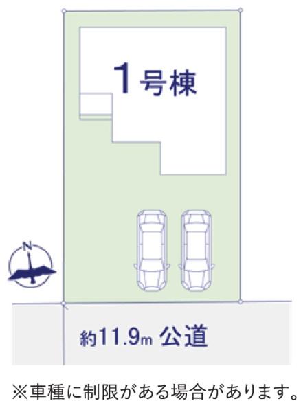 四街道市　旭ケ丘９期・全１棟・１号棟の区画図画像