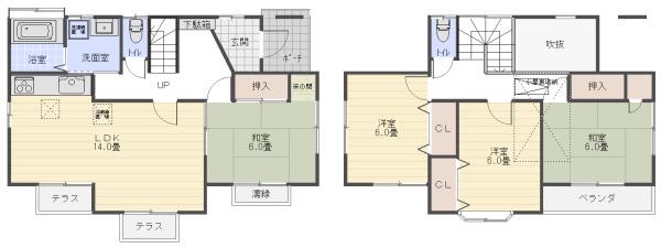 山武市　日向台（さんむし　ひゅうがだい）の間取り画像