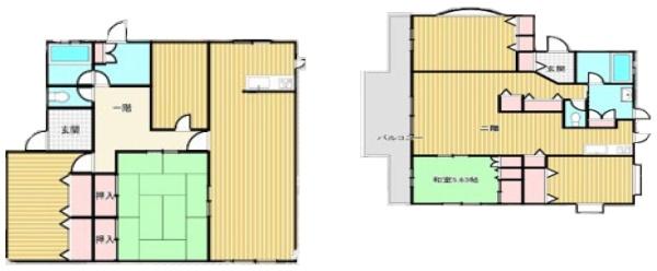 二世帯住宅　八街市　八街にの間取り画像