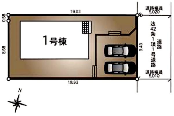 クレイドルガーデン佐倉市大蛇町　第10全１棟１号棟の区画図画像