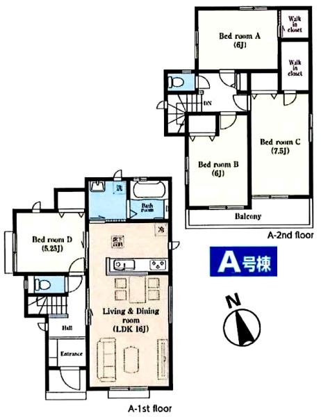 成田市　郷部　全２棟　Ａ号棟 新築一戸建