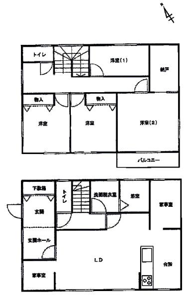 八街市　八街へ（やちまたし　やちまた　へ）の間取り画像
