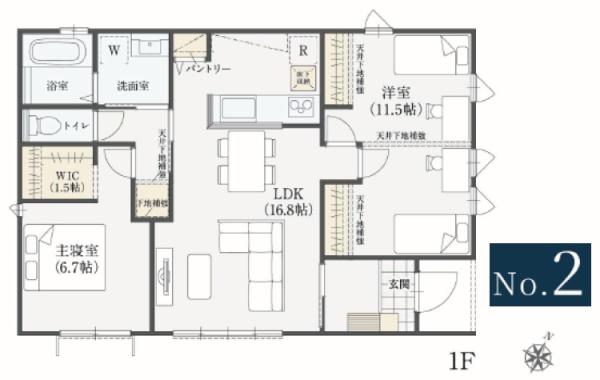 ライフベース　富里市　七栄　全７区画　２号棟 新築一戸建