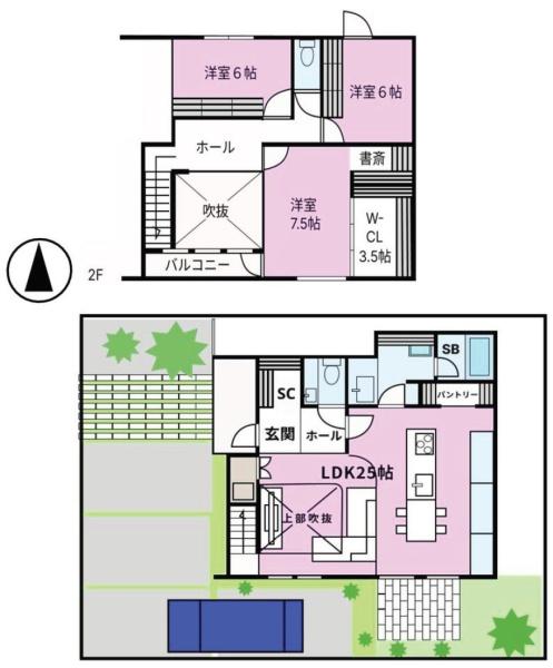 東金市堀上の中古一戸建の間取り画像