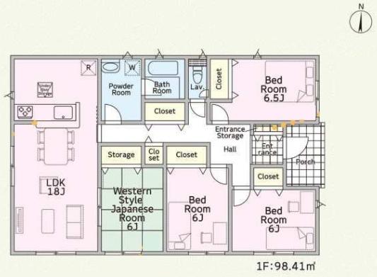 富里市　七栄　第３１　全１４棟　２１号棟の間取り画像