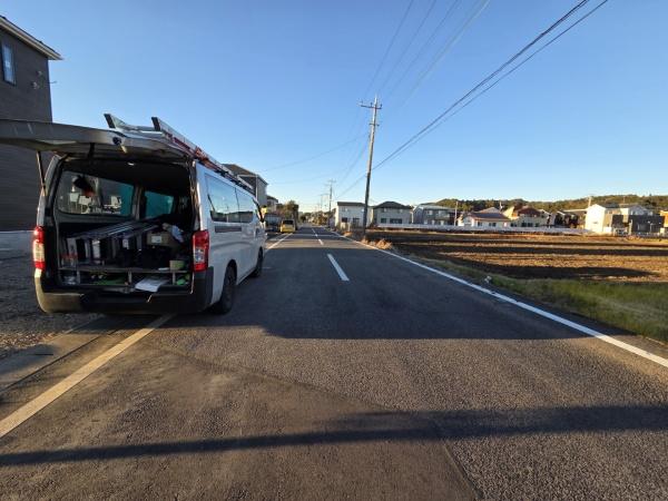 クレイドルガーデン 東金市 台方 第9 全4棟 3号棟の前面道路含む現地写真画像