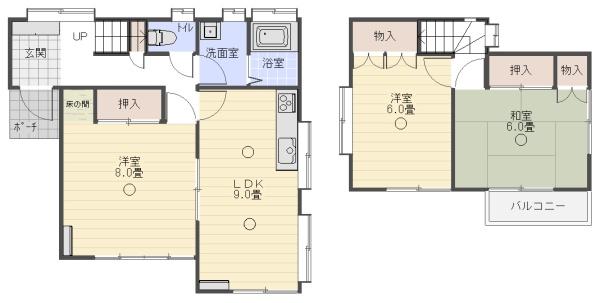 八街市 八街に(やちまたし やちまた に)の間取り画像