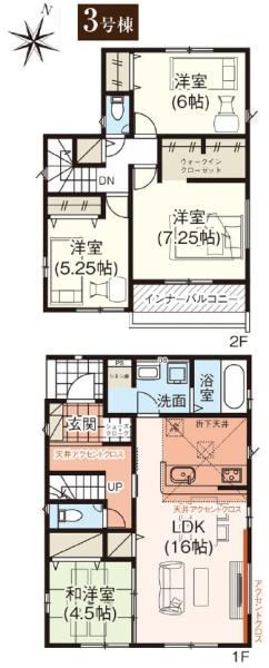 グラファーレ　佐倉市　石川３期　全４棟　３号棟 新築一戸建