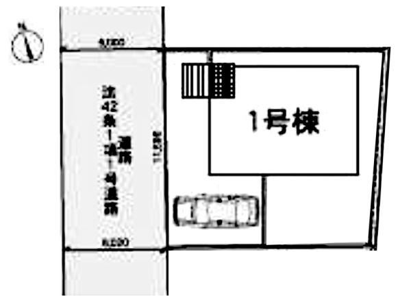 クレイドルガーデン 八街市文違第6全1棟1号棟の区画図画像