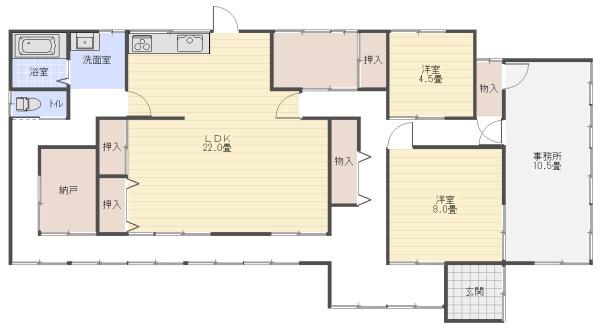 大網白里市　永田（おおあみしらさとし　ながた）の間取り画像