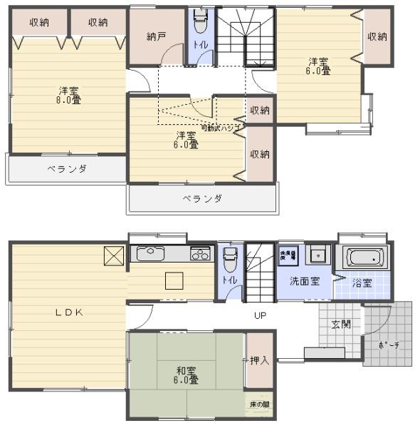 山武市　沖渡（さんむし　おきわたし）の間取り画像