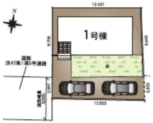 クレイドルガーデン　八街市富山　第１全１棟１号棟の区画図画像