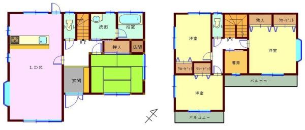 八街市　文違（やちまたし　ひじかい）の間取り画像