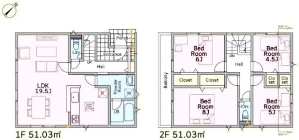 クレイドルガーデン　成田市　玉造　第１１　全2棟　１号棟 新築一戸建