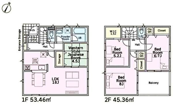 クレイドルガーデン　成田市玉造　第12　全２棟　１号棟 新築一戸建