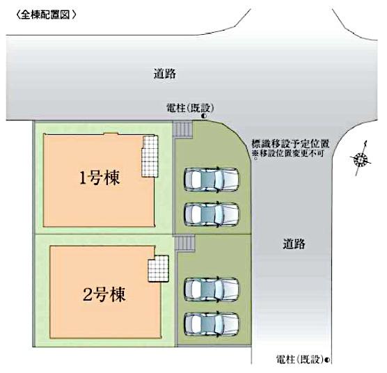 リガーレ　成田市　加良部　２期　全２棟　１号棟の区画図画像