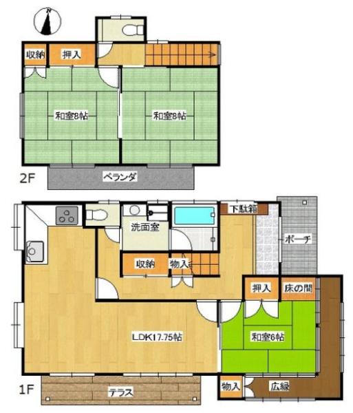 八街市 八街ほ(やちまたし やちまた ほ)の間取り画像