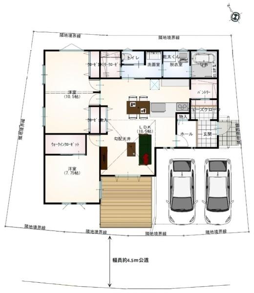 酒々井町　東酒々井１丁目　全１棟　１号棟の間取り画像