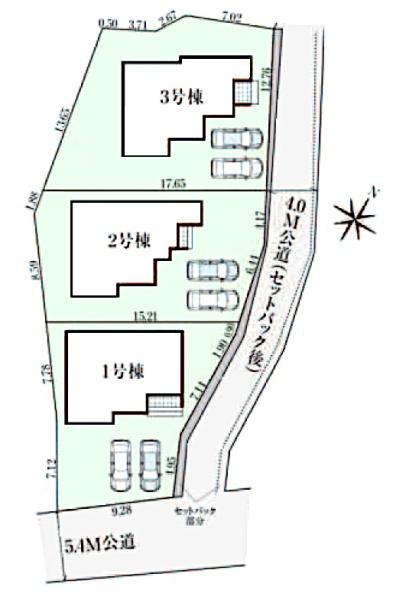 グラファーレ　佐倉市　石川５期　全３棟　１号棟の全体区画図画像