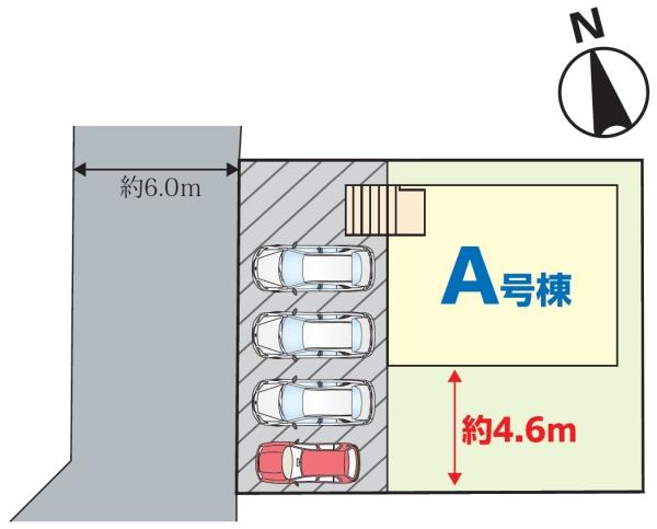 成田市 土屋 全1棟 A号棟の区画図画像