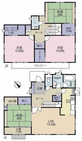佐倉市　白銀（さくらし　しろがね）の間取り画像