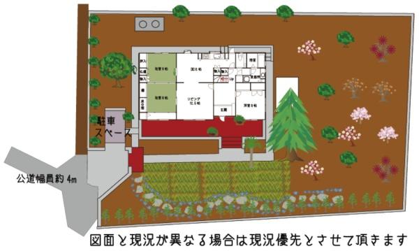 大網白里市　上貝塚（おおあみしらさとし　かみかいづか）の区画図画像