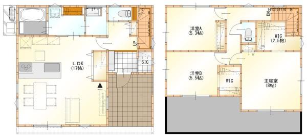 匝瑳市八日市場 A-2モデルの間取り画像