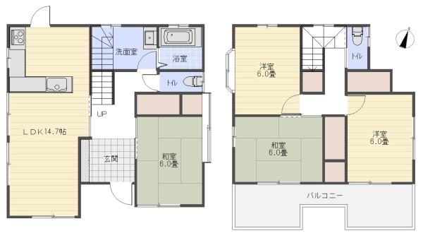 八街市 富山(やちまたし とやま)の間取り画像
