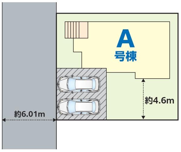 富里市　日吉台　全１棟　A号棟の区画図画像