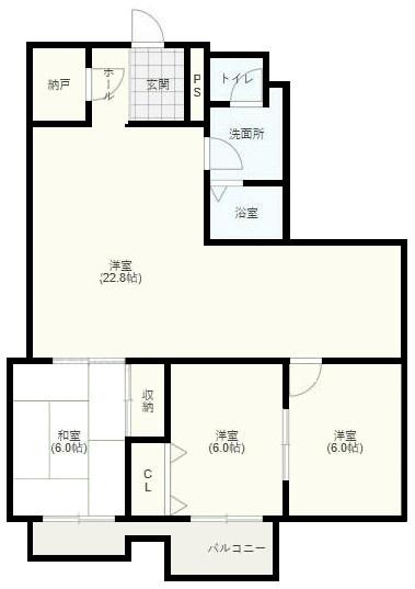 大あみハイツA棟の間取り画像