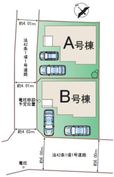 千葉市緑区あすみが丘２丁目　A号棟の全体区画図画像