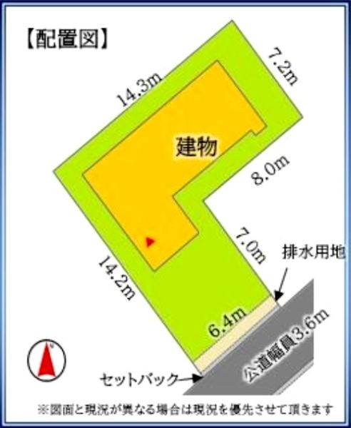 山武市　松尾町大堤　2T-1の区画図画像