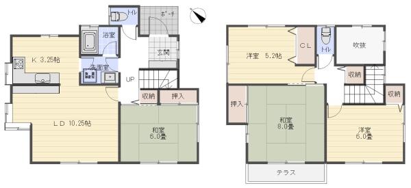 八街市　八街は（やちまたし　やちまた　は）の間取り画像