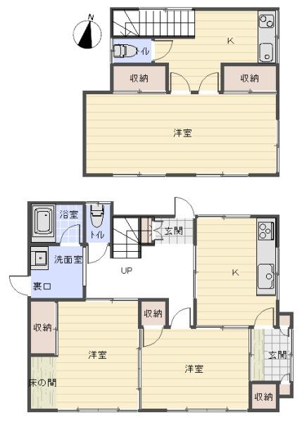 中古戸建　八街市　八街にの間取り画像