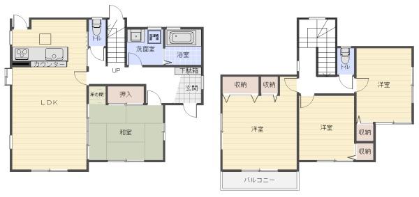 八街市 文違(やちまたし ひじかい)の間取り画像