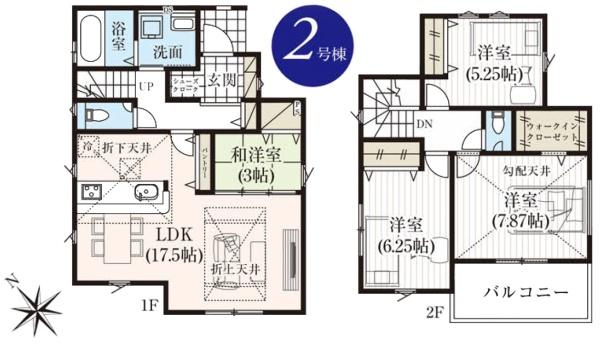 グラファーレ 成田市吾妻1丁目8期全2棟2号棟の間取り画像