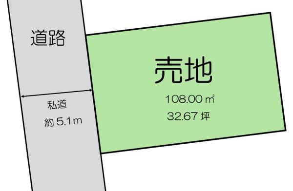 山武市 埴谷 (さんむし はにや)建築条件なし土地の間取り画像