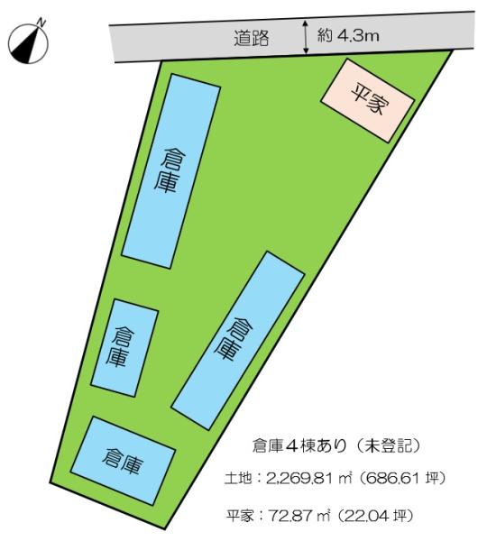 中古戸建 山武市埴谷の区画図画像