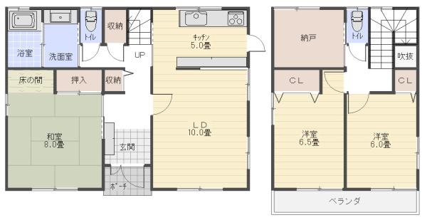 山武市 木原(さんむし きばら)の間取り画像