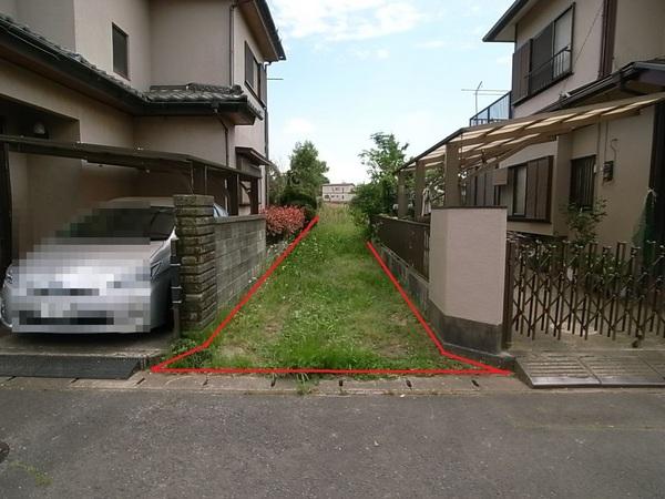 売地　八街市　文違（やちまたし　ひじかい）の前面道路含む現地写真画像